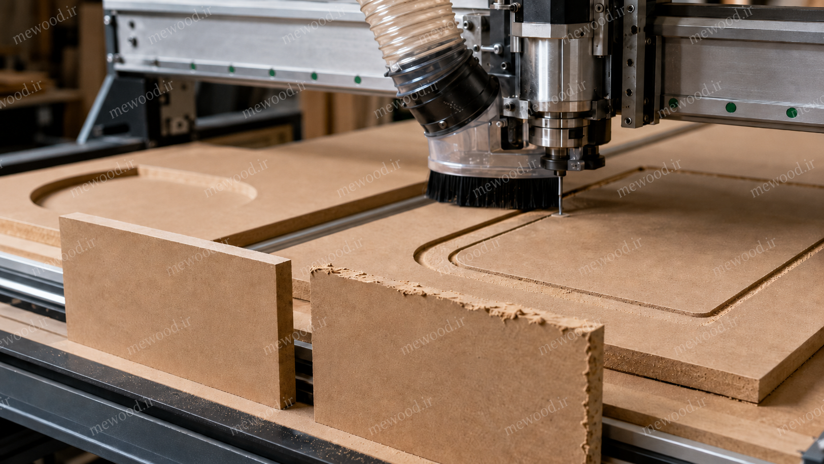 جلوگیری از لب‌پریدگی MDF در CNC؛ از انتخاب ورق تا تنظیم ابزار